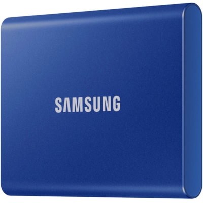 Samsung T7 MU-PC2T0R/WW 1 TB Portable Solid State Drive - External - PCI Express NVMe - Indigo Blue - Gaming Console, Desktop PC, Smartphone, Tablet Device Supported - USB 3.2 (Gen 2) Type C - 1050 MB/s Maximum Read Transfer Rate - 256-bit Encryption Standard - 3 Year Warranty PRTBL SSD-BLU 