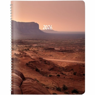 Brownline 2026 - Agenda mensuel Essential - 14 mois (décembre à janvier) - 11" x 8-1/2" - Canyon - Anglais - Mensuel - 14 Mois - Décembre 2024 à Janvier 2026 - 1 Mois Disposition double page - format 8 1/2 po (215,90 mm) x 11 po (279,40 mm) - Bifilaire - Papier - Planificateur de  MONTHLY 14 MTHS MOUNTAIN 
