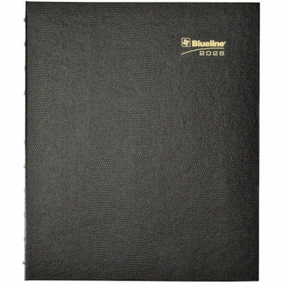 Blueline 2026 MiracleBind CoilPro 16-Month Monthly Planner - September to December - 11" x 9-1/16" - Black - Bilingual - 16 Month - September 2025 to December 2026 - 1 Month Double Page Layout - 9 1/16" (230.12 mm) x 11" (279.40 mm) Sheet Size - Twin Wire - Black - Paper - Note Page, Repositionable,  