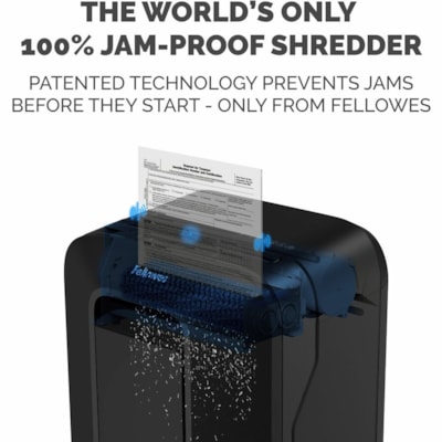 Fellowes Powershred LX170 100% Jam Proof Cross-cut Shredder - Continuous Shredder - Cross Cut - 12 Per Pass - for shredding Staples, Paper, Paper Clip, Credit Card, Junk Mail - 10 Minute Run Time - Black edder 