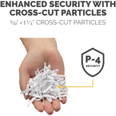 Fellowes Powershred LX85 Cross-cut Shredder - Non-continuous Shredder - Cross Cut - 12 Per Pass - for shredding Staples, Paper, Paper Clip, Credit Card, Junk Mail - 0.2" (3.97 mm) x 1.3" (31.75 mm) Shred Size - P-4 - 20 Minute Run Time - 30 Minute Cool Down Time - 18.93 L Wastebin Capacity - Black CROSS CUT FOR PERSONAL USE