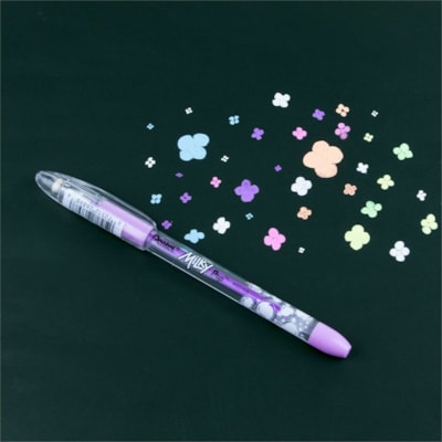 Milky Pop Pastel Gel Pen, (0.8mm), Violet Ink - Pentel Milky Pop Stick Pastel Gel Pen, 0.8mm Medium Point, Drawing, Detailing, Decorating, Pastel Violet Ink 0.8MM 