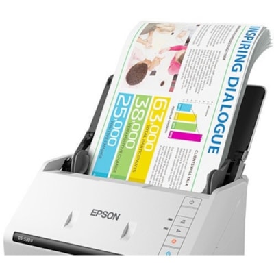 Epson - Numériseur avec chargeur automatique de documents (CAD) DS-530 II Grand format - 600 dpi Optique - 30 bit Couleur - 24 bit Echelle de gris - 35 ppm (Mono) - 35 Page(s) Par Minute (mode Couleur) - Numérisation recto-verso - USB  