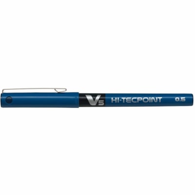 Pilot - Stylo à bille roulante Hi-Tecpoint - 0,5 mm (0,02 po) Aiguille Pointe de stylo - Ink Noir / Bleu - Liquide - 12 / boîte PTE AIGUILLE EXTRA-FINE 0.5MM ENCRE LIQUID  BLEU NOIR