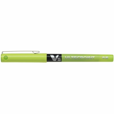 Pilot - Stylo à bille roulante Hi-Tecpoint - 0,5 mm (0,02 po) Aiguille Pointe de stylo - Rechargeable - Ink Vert clair - Liquide - 12 / boîte PTE AIGUILLE EXTRA-FINE 0.5MM ENCRE LIQUID  VERT LIME