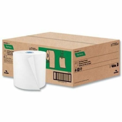 Cascades PRO Roll Towels for Tandem, 775' - 1 Ply - 7.50" (190.50 mm) Width x 775 ft (236.22 m) Length - White - Fiber Paper - 6 / Case 6/CS WHITE CASCADES PRO PERFORM