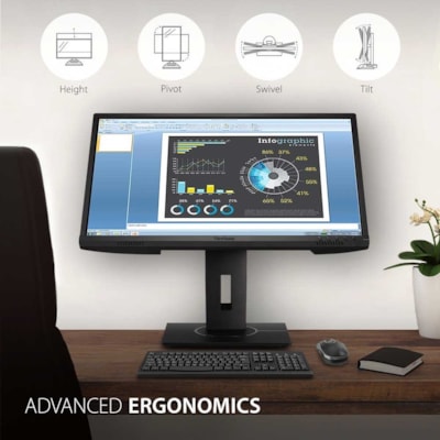 ViewSonic Graphic VG2440 24" Class Full HD LED Monitor - 16:9 - Black - 23.6" Viewable - Multi-domain Vertical Alignment (MVA) - LED Backlight - 1920 x 1080 - 16.7 Million Colors - 250 cd/m² - 5 ms - 75 Hz Refresh Rate - Speakers - HDMI - VGA - DisplayPort - USB Hub IMNTR 