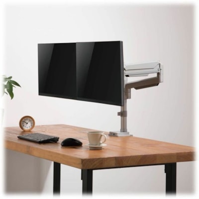 Tripp Lite series Flex-Arm DDR1732DAL Desk Mount for Monitor, HDTV, Workstation, TV, Flat Panel Display - Silver - Height Adjustable - 2 Display(s) Supported - 32" Screen Support - 19.84 lb (9000 g) Load Capacity - 75 x 75, 100 x 100 - Rugged - Steel, Aluminum  ACCS 