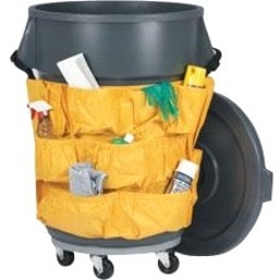 Globe - Sac de transport pour conteneurs à déchets de 20, 30 et 44 gallons - longueur de 20,50 po (520,70 mm) - Jaune - Vinyle - Fournitures de nettoyage, Poubelle - 1 chaque CONTENANTS CONVIENT AUX CANONS DE 20  32