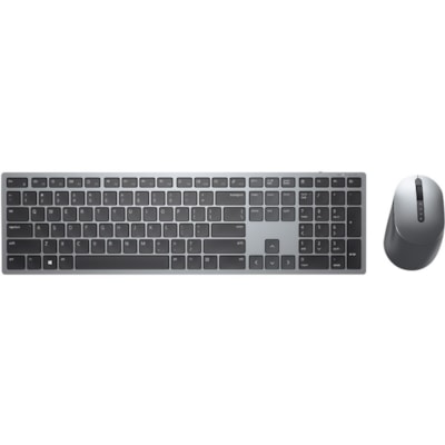 Dell Premier Multi-Device Wireless Keyboard And Mouse KM7321W - USB Wireless Bluetooth/RF - Titan Gray - USB Wireless Bluetooth/RF Mouse - Optical - 4000 dpi - Scroll Wheel - Titan Gray - Multimedia Hot Key(s) - AAA, AA - Compatible with Windows, Linux, ChromeOS, Android, Mac OS, PC  WRLS 