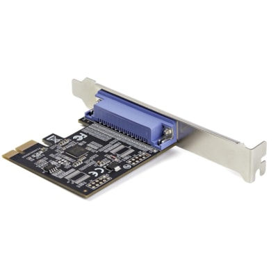 StarTech.com 1-Port Parallel PCIe Card, PCI Express to Parallel DB25 LPT Adapter Card, Desktop Expansion Controller for Printer, SPP/ECP - Parallel PCIe card controller w/ DB25 parallel port - SPP/Byte/ECP modes - Works w/ IEEE 1284 up to 2.5Mbps - Printer/LPT port expansion adapter card - Asix AX99 w/ DB25 parallel port - SPP/By te/ECP modes - Works