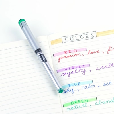 EnerGel Liquid Gel Pen, (0.7mm) Metal Tip, Capped, Green Ink - Pentel EnerGel Liquid Gel Rollerball Pen with Cap to Protect Pockets, Everyday Writing, Office Supplies, School Supplies, 0.7mm Medium Point, Green Ink 0.7MM QUICK-DRYING  ACID FREE INK