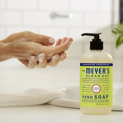 Mrs. Meyer's Lavender Liquid Hand Soap - Lavender Scent - 370 mL - Dirt Remover, Grime Remover - Hand - Moisturizing - Refillable, Non-drying, Cruelty-free LAVENDER 370ML 