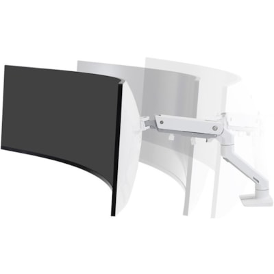 Ergotron Mounting Arm for Monitor, Curved Screen Display, LCD Display - White - Height Adjustable - 49" Screen Support - 42 lb (19050.88 g) Load Capacity - 100 x 100, 75 x 75 ITH HD PIVOT  WHITE 