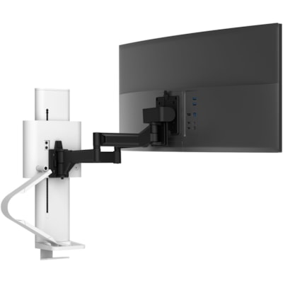 Ergotron TRACE Desk Mount for Monitor, LCD Display - White - 1 Display(s) Supported - 38" Screen Support - 21.61 lb (9800 g) Load Capacity - 75 x 75, 100 x 100 BRIGHT WHITE 