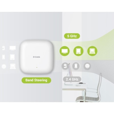 D-Link Nuclias DAP-X2810 Dual Band IEEE 802.11 a/b/g/n/ac/ax 1.76 Gbit/s Wireless Access Point - 2.40 GHz, 5 GHz - 2 x Internal Antenna(s) - Internal - MIMO Technology - 1 x Network (RJ-45) - Gigabit Ethernet - 19.44 W - Wall Mountable, Ceiling Mountable IFI6 ACCESS POINT 
