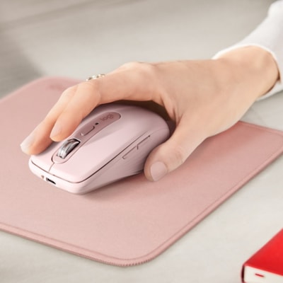 Logitech Studio Series Mouse Pad - 7.87" (199.90 mm) Height x 9.06" (230.12 mm) Width - Dark Rose - Natural Rubber, Nylon - Anti-slip, Anti-fray, Spill Resistant ANTI - SLIP 