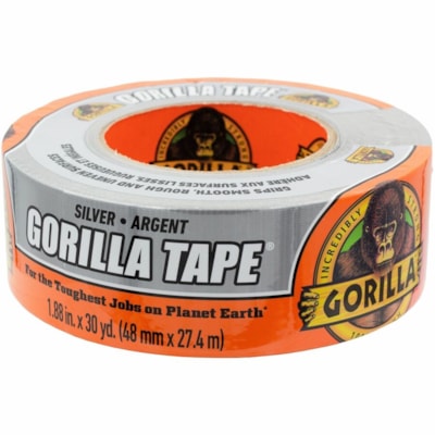Gorilla Tape - 30 yd (27.4 m) Length x 1.88" (47.8 mm) Width - Silver - 1 Each 2.88IN.X30YD TOUGH AND WIDE