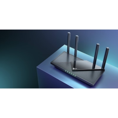 TP-Link Archer AX55 Wi-Fi 6 IEEE 802.11ax Ethernet Wireless Router - Dual Band - 2.40 GHz ISM Band - 5 GHz UNII Band - 4 x Antenna(4 x External) - 375 MB/s Wireless Speed - 4 x Network Port - 1 x Broadband Port - USB - Gigabit Ethernet - VPN Supported - Desktop  