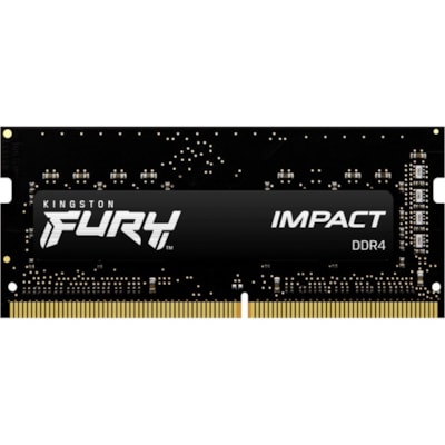 Kingston FURY Impact 16GB (2 x 8GB) DDR4 SDRAM Memory Kit - For Notebook, Mini PC - 16 GB (2 x 8GB) - DDR4-3200/PC4-25600 DDR4 SDRAM - 3200 MHz Single-rank Memory - CL20 - 1.20 V - Non-ECC - Unbuffered - 260-pin - SoDIMM - Lifetime Warranty  MEM 