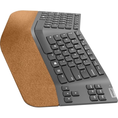Lenovo Go Wireless Split Keyboard - US English - Wireless Connectivity - 2.40 GHz - English (US) - PC - Scissors Keyswitch - AA Battery Size Supported - Storm Gray ard - US English 