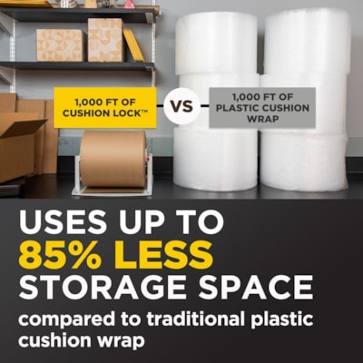 Scotch Cushion Lock Protective Wrap Dispenser - Gray - 1 Each 15.43 IN X 7.22 IN X 11.96 IN 