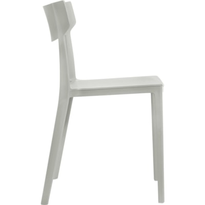 Offices To Go Kylie Stacking Chair Plastic Grey - Four-legged Base - Gray - Plastic - 1 Each MULTIPURPOSE 