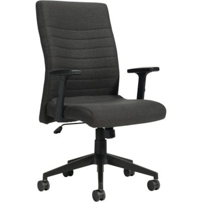 Offices To Go Carleton Management Chair High Back Dark Grey - High Back - Dark Gray - Textured Fabric - 1 Each BACK & SEAT  GRAPHITE FABRIC 