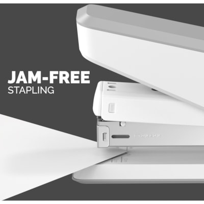 Fellowes LX850 Full Strip EasyPress Stapler - White - Holds Upto 210 Staple - Full Strip - White - 1 Each FULL STRIP  EFFORTLESS STAPLER 25 SHEET CAPACITY  WHITE