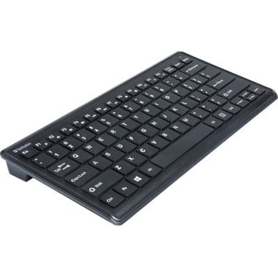 Verbatim Silent Wireless Compact Keyboard and Mouse - Wireless RF 2.40 GHz Keyboard - Wireless RF Mouse - Blue LED - 1600 dpi - Compatible with PC, Mac - 1 SILENT AND COMPACT 