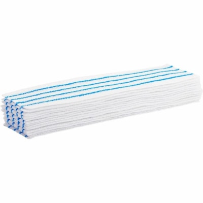 Rubbermaid Commercial HYGEN 18" Disposable Microfiber Pad - 4.75" (120.65 mm) Width x 19" (482.60 mm) Length - Disposable, Bacteria Resistant - MicroFiber, Polyester - White, Blue - 0.64 oz (18.14 g) - 50 / Pack 18" PAD 50 PADS