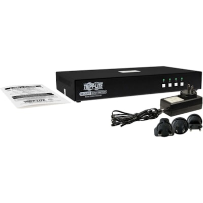 Tripp Lite by Eaton B002-HD1AC4-N4 4-Port NIAP PP4.0-Certified KVM Switch - 4 Computer(s) - 1 Local User(s) - 3840 x 2160 - 50 Hz, 60 Hz - 11 x USB - USB 2.0 - 1 x HDMI - 4 x DisplayPort   PERP 