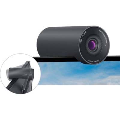 Dell WB5023 Webcam - 60 fps - USB 2.0 Type A - 2560 x 1440 Video - CMOS Sensor - Auto-focus - 78° Angle - 4x Digital Zoom - Microphone - Display Screen, Computer, Monitor  PERP 