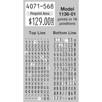 Monarch 1136 Pricemarker - 2 Line(s) - 8 Characters per Line 2 LINE HAND LABELER 