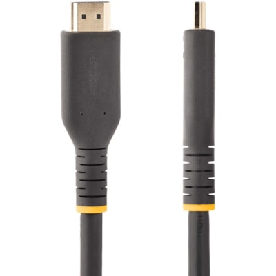 StarTech.com 10m (30ft) Active HDMI Cable, HDMI 2.0 4K 60Hz UHD, Rugged HDMI Cord w/ Aramid Fiber, Heavy-Duty High Speed HDMI 2.0 Cable - 30ft Active HDMI 2.0 Cable with Ethernet supports 4K 60Hz - Built-in amplifier - Directional cable with source/display labels - Heavy-duty 28AWG HDMI cord with TP  ADAP 
