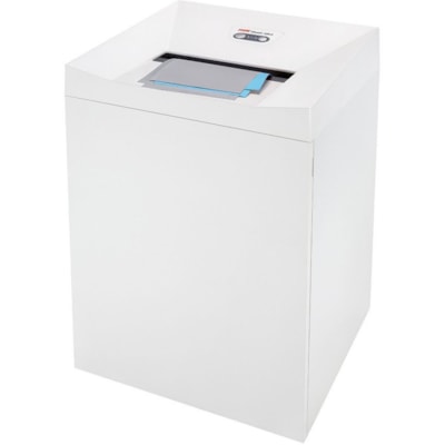 HSM TAA-compliant Cross-cut Shredder - Cross Cut - 7 Per Pass - for shredding Paper - 0" (0.79 mm) x 0.2" (4.76 mm) Shred Size - P-6 - 5.20 in/s (132.08 mm/s) - 10.5" (266.70 mm) Throat - 5 Minute Run Time - 30 Minute Cool Down Time - 93.50 L Wastebin Capacity - 670 W - White 5-7 SHEET CROSS-CUT SHREDDER 20 GALLON CAPACITY