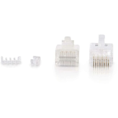 C2G Cat. 5E RJ-45 Modular Plug - RJ-45 lar (With Load Bar) Plug For R ound Solid/Stranded