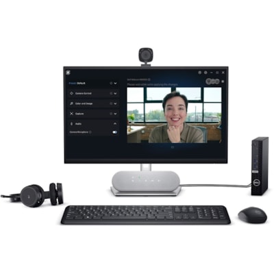 Dell WB3023 Webcam - 60 fps - USB Type A - Auto-focus - 78° Angle - 2x Digital Zoom - Microphone - Windows 11, Windows 10  PERP 