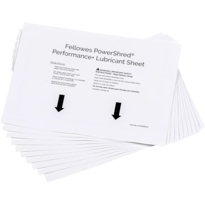 Fellowes Powershred Performance+ Lubricant Sheets - Dust Retention - White WHITE LUBRICANT SHEETS 