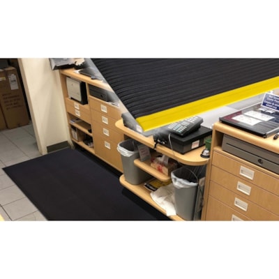 Mat Tech Tuff-Spun Anti-fatigue Mat - 36" (914.40 mm) Length x 24" (609.60 mm) Width x 0.375" (9.53 mm) Thickness - PVC Foam - Black - 1Each  