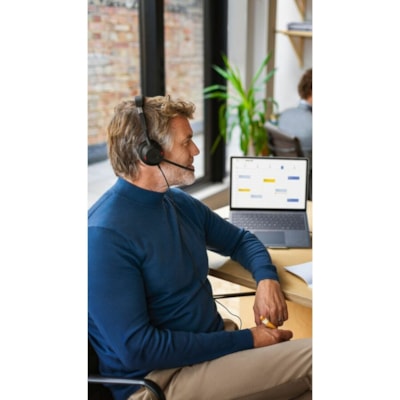 Jabra Evolve2 50 Headset - Stereo - USB Type A - Wired - 20 Hz to 20 kHz - On-ear - Binaural - Supra-aural - 5.6 ft (1.70 m) Cable - MEMS Technology, Noise Cancelling Microphone - Noise Canceling  