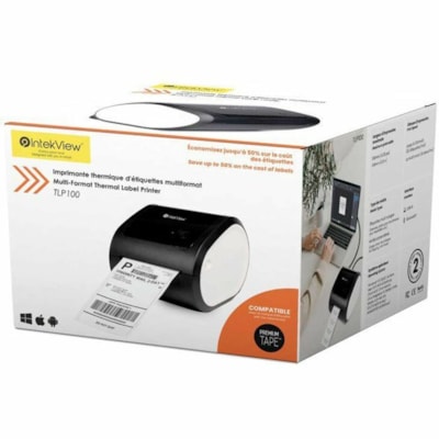 Imprimante thermique directe Entreprise - Monochrome - Impression d'étiquette - BluetoothIntekView - 4po (101.60 mm) Largeur d'étiquette - 6po (152.40 mm) Longueur d'étiquette - Pour iOS, Android THERMAL LABEL PRINTER 