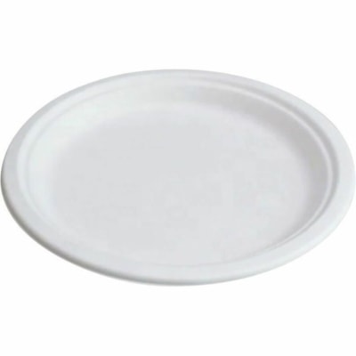 Globe Compostable Plates - 10" (254 mm) Diameter - Sugarcane Fiber Body - 1000/ Case - 10" (254 mm) Diameter - Sugarcane Fiber Body - 1000 / Case COMPOSTABLE 