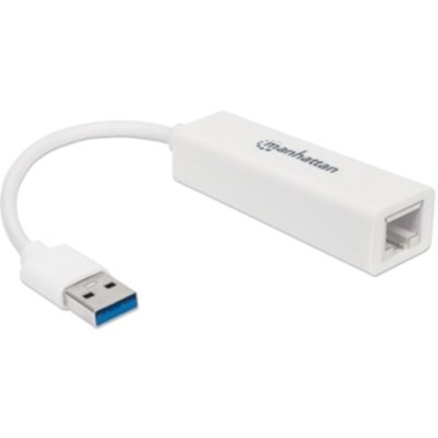 Manhattan USB 3.0 Gigabit Adapter - USB - 1 Port(s) - 1 x Network (RJ-45) - Twisted Pair - 10/100/1000Base-T - Desktop Male Left Gender - Female Righ t Gender - USB 3.0 R