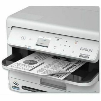 Imprimante à jet d'encre WorkForce Pro WF-M5399 Bureau - Monochrome Epson - 1200 x 2400 dpi Impression - Automatique Recto/Verso - 250 Feuilles Entrée - Ethernet - Réseau sans-fil - Epson Connect, Apple AirPrint, Service d'impression Mopria, Wi-Fi direct - 70000 Cycle d'utilisatio  