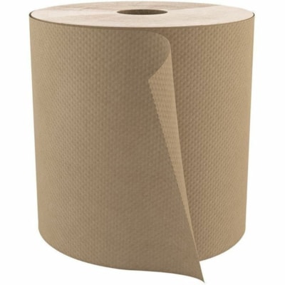 Cascades PRO Roll Paper Towel - 1 Ply - Natural - 6 / Box 100% RECYCLED ROLL PAPER TOWEL 800'  6 RLS  NATURAL