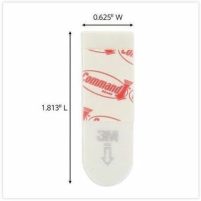 Command Poster Strips 17024-S256NA, Small, White, 256 Strips - 1.75" (44.5 mm) Length x 0.62" (15.7 mm) Width x 0.50" (12.70 mm) Thickness - White - Damage Resistant, Mark Resistant - For Poster, Indoor, Hanging, Smooth Surface, Artwork, Sign, Home, Office, Decorating, Multi Surface - 256 / Pack 17024-S256NA POSTER STRIPS