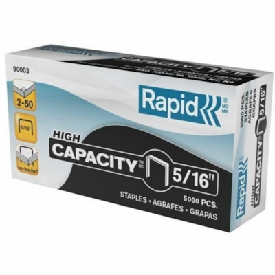 Rapid High Capacity 5/16" Staples - Heavy Duty - 5/16" (7.87 mm) Leg - Holds 50 Sheet(s) - for Paper - Heavy Duty - 5000 / Box FOR APSCO 2002-1 02041 & A1 50 SHEET CAPACITY 5000/BX