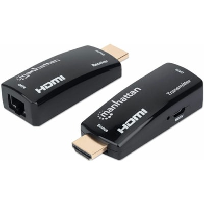 Kit expandeur vidéo Manhattan - ABS, Plastique - Noir ver Ethernet Extender Kit Exte nds an HDMI Signal u