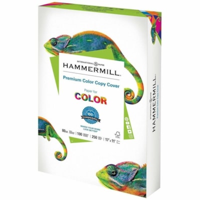 Hammermill Premium Color Copy Cover - 100 Brightness - 98% Opacity - Tabloid - 11" x 17" - 80 lb Basis Weight - Acid-free, ColorLok Technology, Jam-free - White - 1000 Sheets - 250 Sheets per Ream - 4 / Carton 80LB LEDGER PHOTOWHITE FSC CERTIFIED ACID FREE